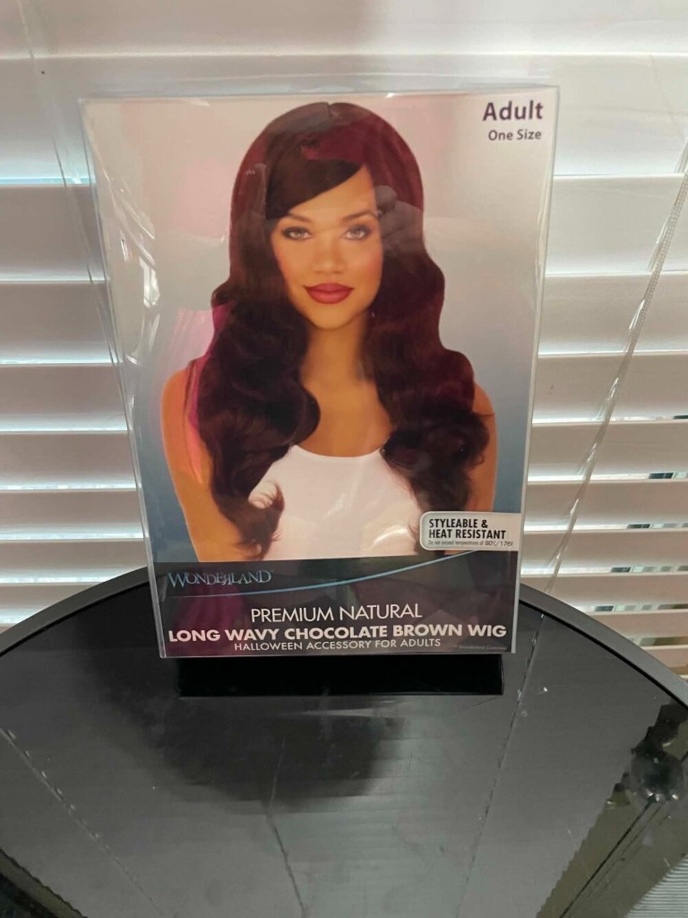 Premium Natural Long Wavy Chocolate Wig, Halloween Accessory for Female Adults
